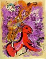 Marc Chagall - Circus Rider on  Red Horse.