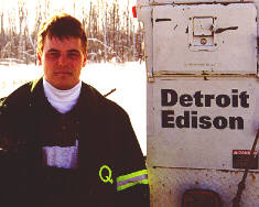Hydro beside Edison truck